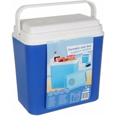 Elektrische koelbox - blauw - 22 liter - 40 x 24 x 40 cm - 12 volt -