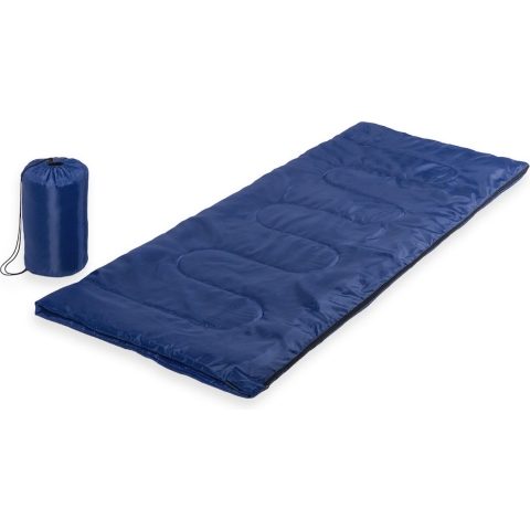 Blauwe kampeer 1 persoons slaapzak dekenmodel 75 x 185 cm -