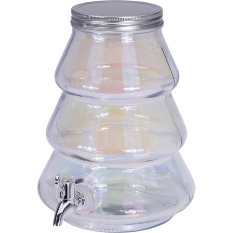 Drankdispenser/limonade/sap dispenser - glas - 4 liter - 19 x 26 cm -