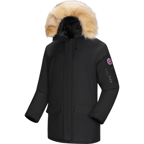 Subprime - Heren Jas winter Parka Tommy - Zwart - Maat XL