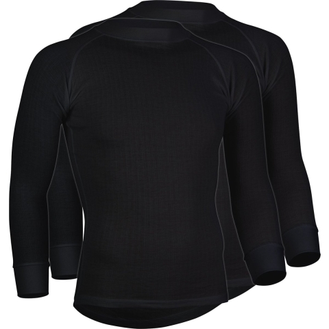 Avento Thermoshirt Lange Mouw - Heren - 2-Pack - Zwart - Maat L