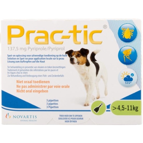 Prac-tic kleine hond 4,5 tot 11 kg - 1 st à 3 Pipetten