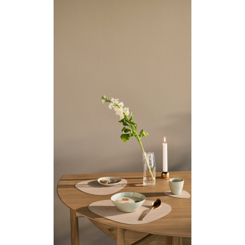 LIND DNA Onderzetters Nupo - Leer - Sand - 13 x 11 cm - 4 Stuks