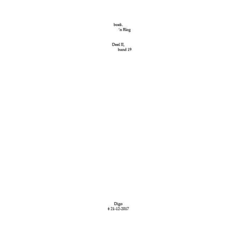 boek.-'n Blog, deel II, band 19 (Paperback)