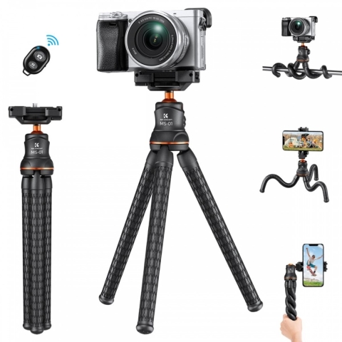 K&F Concept Flexibel statief met telefoonhouder en remote