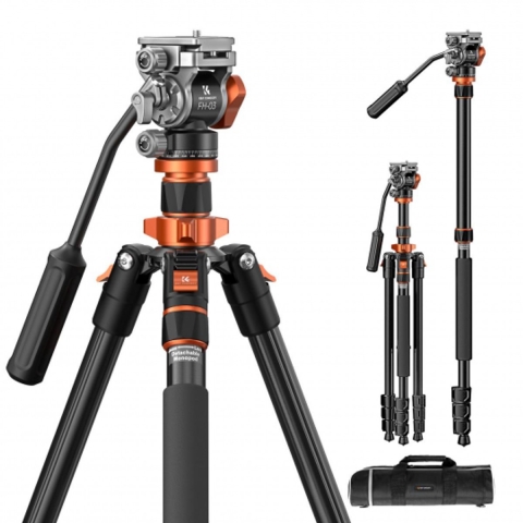 K&F Concept Statief K234A7 200cm met FH-03 videohead