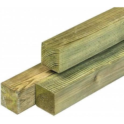 Paal Midden-Europees grenen 6,8x6,8x180 cm Tuindeco - Tuindeco