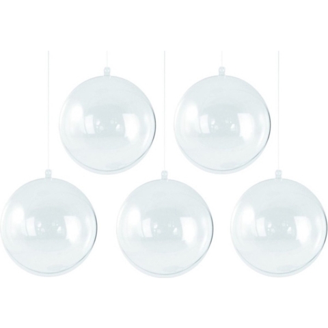 DIY kerstballen - 30x st - transparant - D12 cm - Hobby - knutselen -