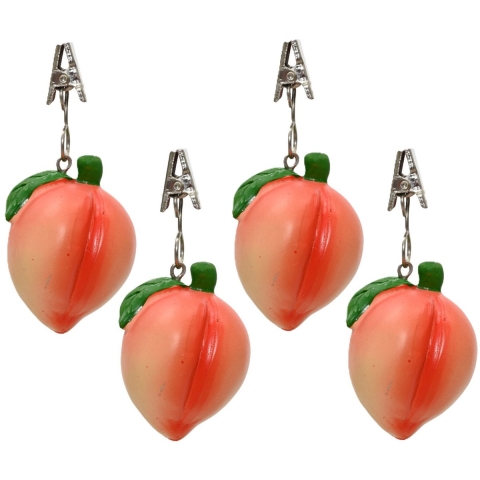 Tafelkleedgewichten - fruit perzik - 12x - tafelkleed/tafelzeil - Tropische Hawaii thema - Ve -