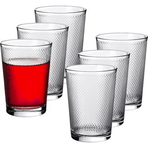 Alessandro Drinkglazen Diamante - 12x stuks - glas - 500 ml - 9 x 12 cm -