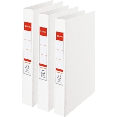 Esselte Ringband mappen/ordners - 5x - wit - A4 - opbergen - kantoorartikelen -