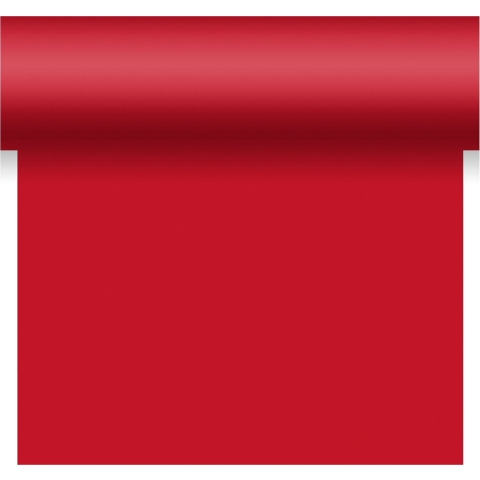 Duni tafelloper - 2x - papier - rood- 480 x 40 cm -