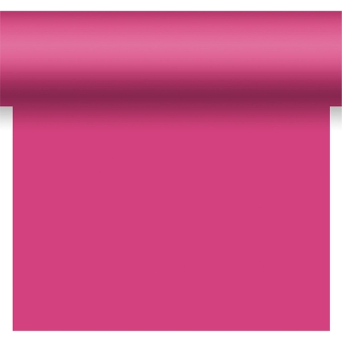 Duni tafelloper - 2x - papier - fuchsia roze - 480 x 40 cm -