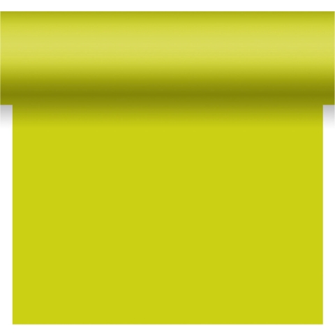 Duni tafelloper - 2x - papier - limegroen - 480 x 40 cm -