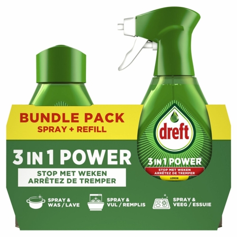 Dreft 3in1 Power Spray + Navulling 1000 ml