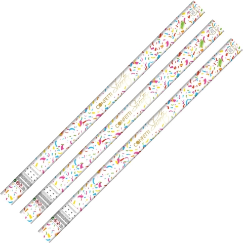 Party confetti shooters - 3x - confettikanon - gekleurd - papier - 80cm -