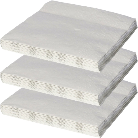 Feest servetten - 80x - zilvergrijs - 3 laags - 33 x 33 cm -