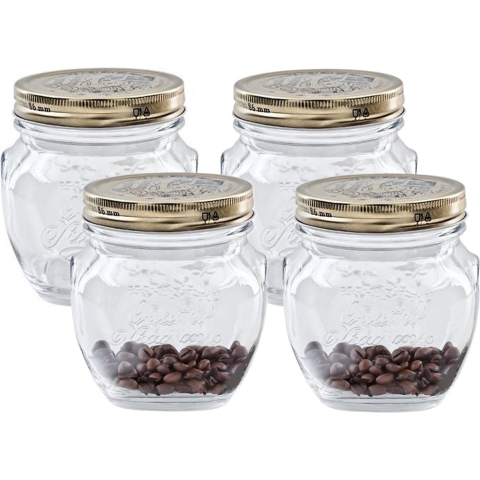 Weckpot/inmaakpot - 4x - met schroefdeksel - 500 ml - Bormioli Rocco -