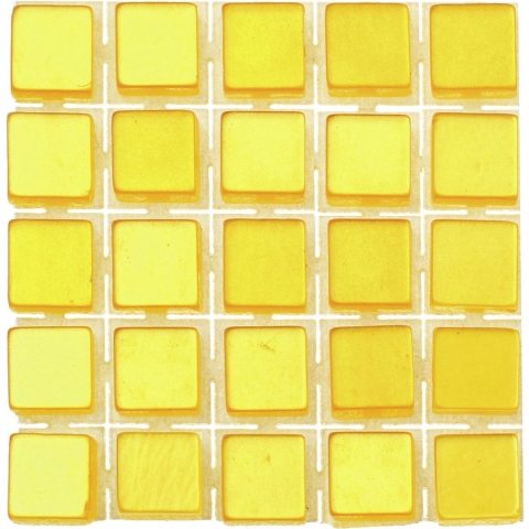Glorex hobby mozaieken maken steentjes/tegels - 476x - geel - 0.5 x 0.5 x 0.2 cm - zelfklevend -