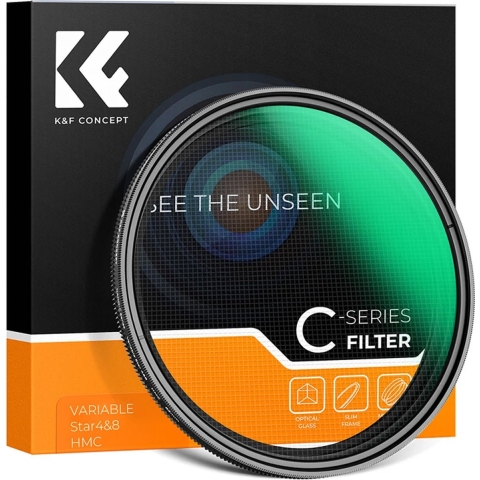K&F Concept Variabel Star Filter - 4-8 ster-punten - 52mm