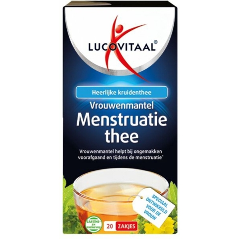 3x Lucovitaal Vrouwenmantel Menstruatie Thee Vegan 20 stuks