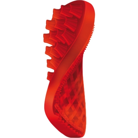 Pet+Me Dog Long Hair Brush – Hondenborstel – 4-in-1 Dierenborstel – 100% Pure siliconen - Geadviseerd door dierenartsen – Rood