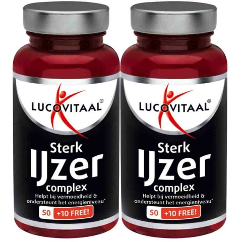 Gratis Verzending: 2x Lucovitaal Sterk IJzer Complex 60 tabletten