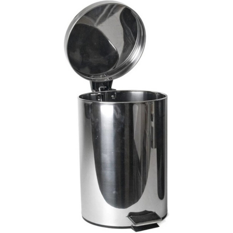 RVS vuilnisbak/pedaalemmer 3 liter 24 cm -