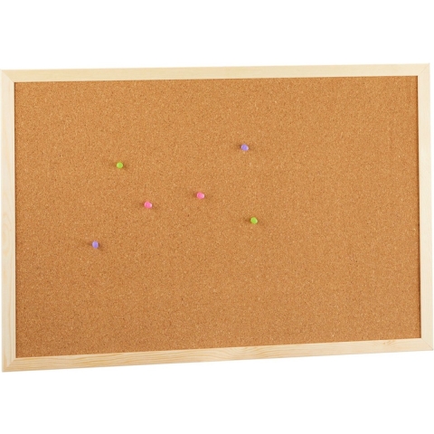 2x Prikborden van kurk 60 x 40 cm -