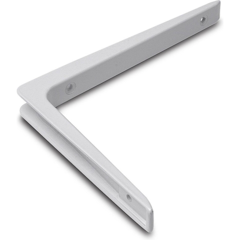 6x stuks plankdrager / plankdragers wit gelakt aluminium 30 x 20 cm -