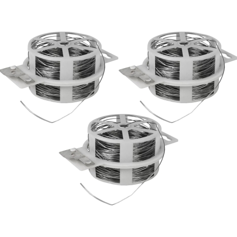 3x rollen metaal binddraad 50 meter x 0.7 mm -