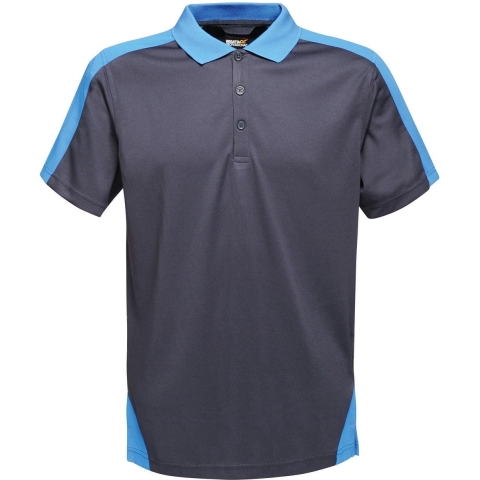 Ragetta RG1740 Contrast Coolweave Polo - Navy/New Royal - M