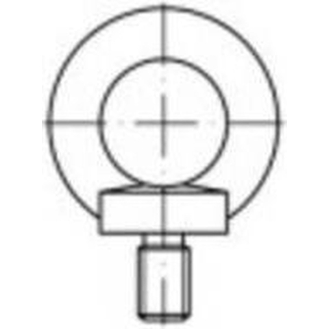TOOLCRAFT 109357 Ringbouten M8 DIN 580 Staal Galvanisch verzinkt 25 stuk(s)