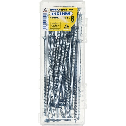 Sp.pl.schr.torx 6,0x140mm vz 40st - Deltafix