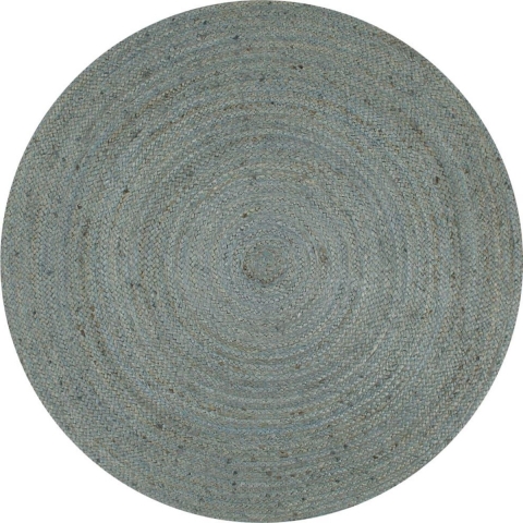 vidaXL - Vloerkleed - handgemaakt - rond - 90 - cm - jute - olijfgroen