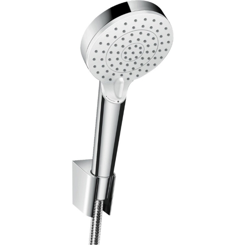 Hansgrohe Crometta vario porter doucheset ecosmart met slang 125cm wit chroom