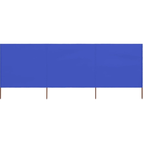 vidaXL - Windscherm - 3-panelen - 400x80 - cm - stof - azuurblauw
