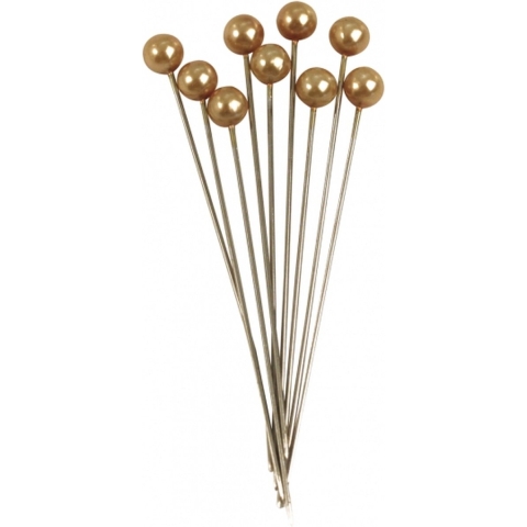 Spelden met parel kop goud 100x stuks -