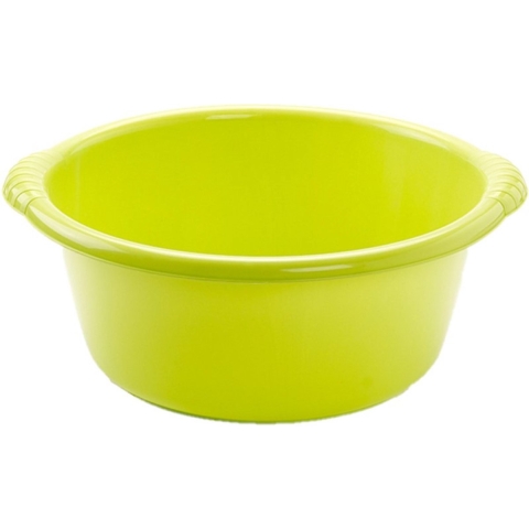 Set van 2x stuks kunststof teiltjes/afwasbakken rond 25 liter groen -