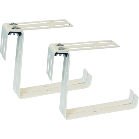Balkonbeugel - 4x - voor railing t/m 14 cm - wit - bloem/plantenbakken ophang beugel -