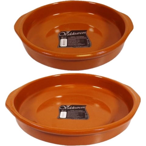 Set van 2x stuks tapas borden/ovenschalen Alicante met handvatten 32 en 26 cm -