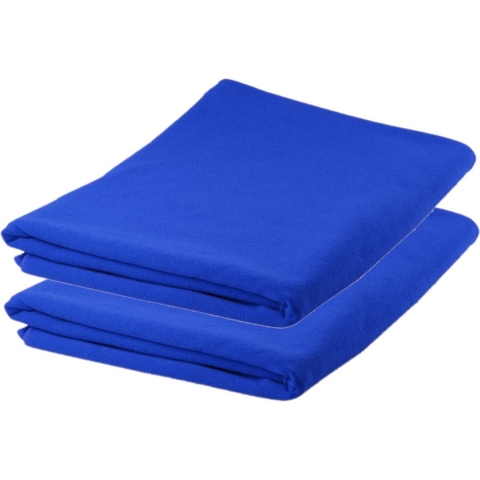 2x stuks Badhanddoeken / handdoeken extra absorberend 150 x 75 cm blauw -