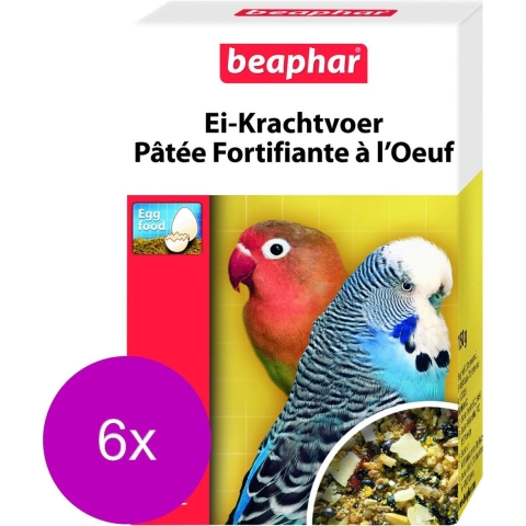 6x Beaphar Ei-krachtvoer Parkieten&Papegaaien 150 gr