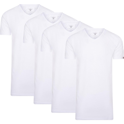 Cappuccino Italia - Heren Tee SS 4-Pack T-shirts - Wit - Maat S