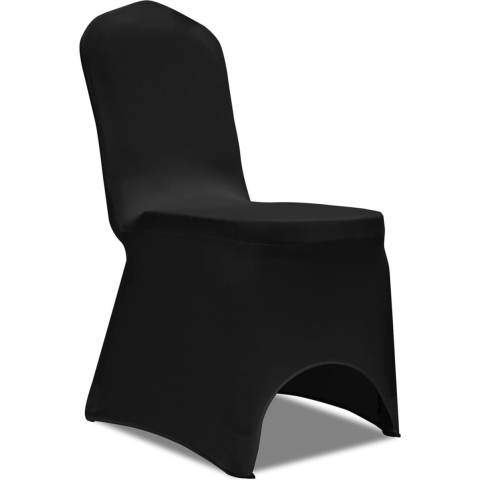 vidaXL - Hoes - voor - stoelen - 50 - stuks - (zwart)