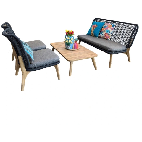 Vergalda Sofa Loungeset Antraciet - Buitengewoon de boet