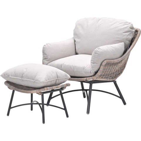 Logan Fauteuil Voetenbank Vintage Willow - Garden impressions