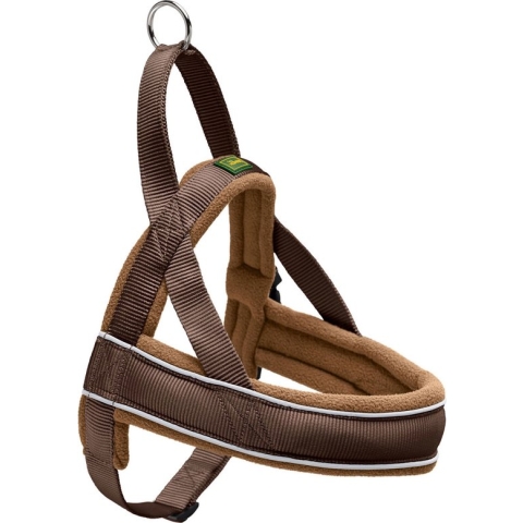 Hunter Harnas Norweger Racing Nylon - Hondentuigje - Bruin - S - 42 x 53 x 2 cm