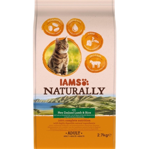 Iams Naturally Cat Adult Lam&Rijst 2.7 kg