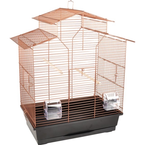 Flamingo Parkietenkooi Numfor 1 - Koperkleurig - 52 x 30 x 61 cm